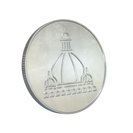 100 gram Tanishq Custom Silver Coin for Taj Mahal Palace, , hi-res thumbnail 1